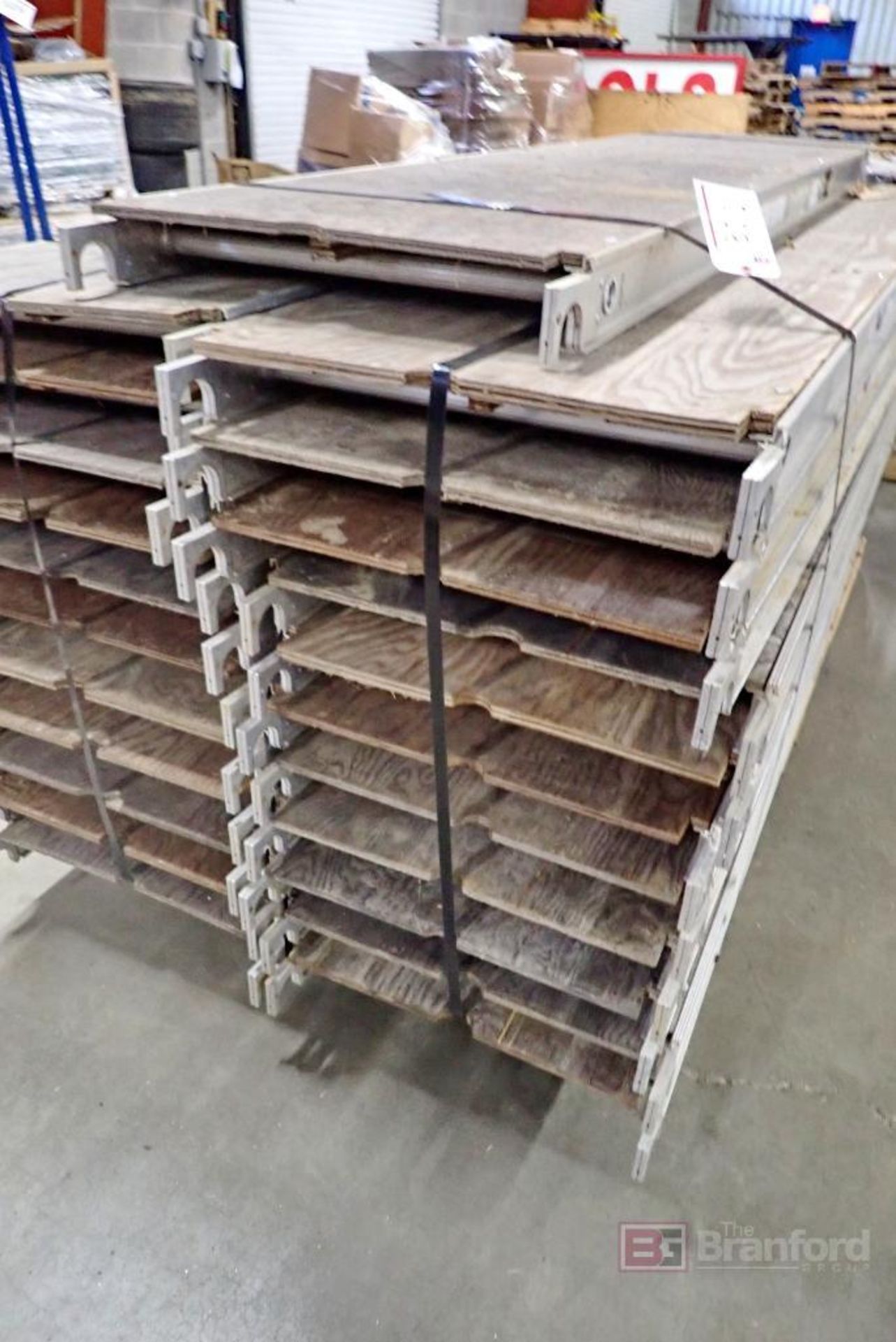 Large Lot of (33) Lynn AP8 Aluminum/Plywood Scaffold Decking Walkboards - Image 4 of 5