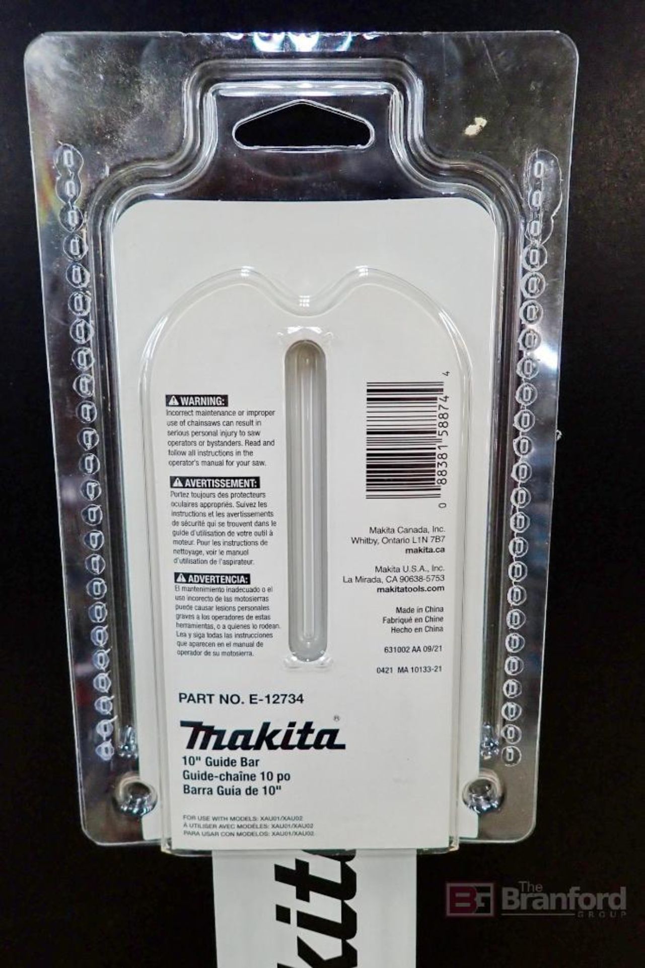 (3) Makita 10" P/N E-12734 Chainsaw Guide Bars - Image 3 of 5