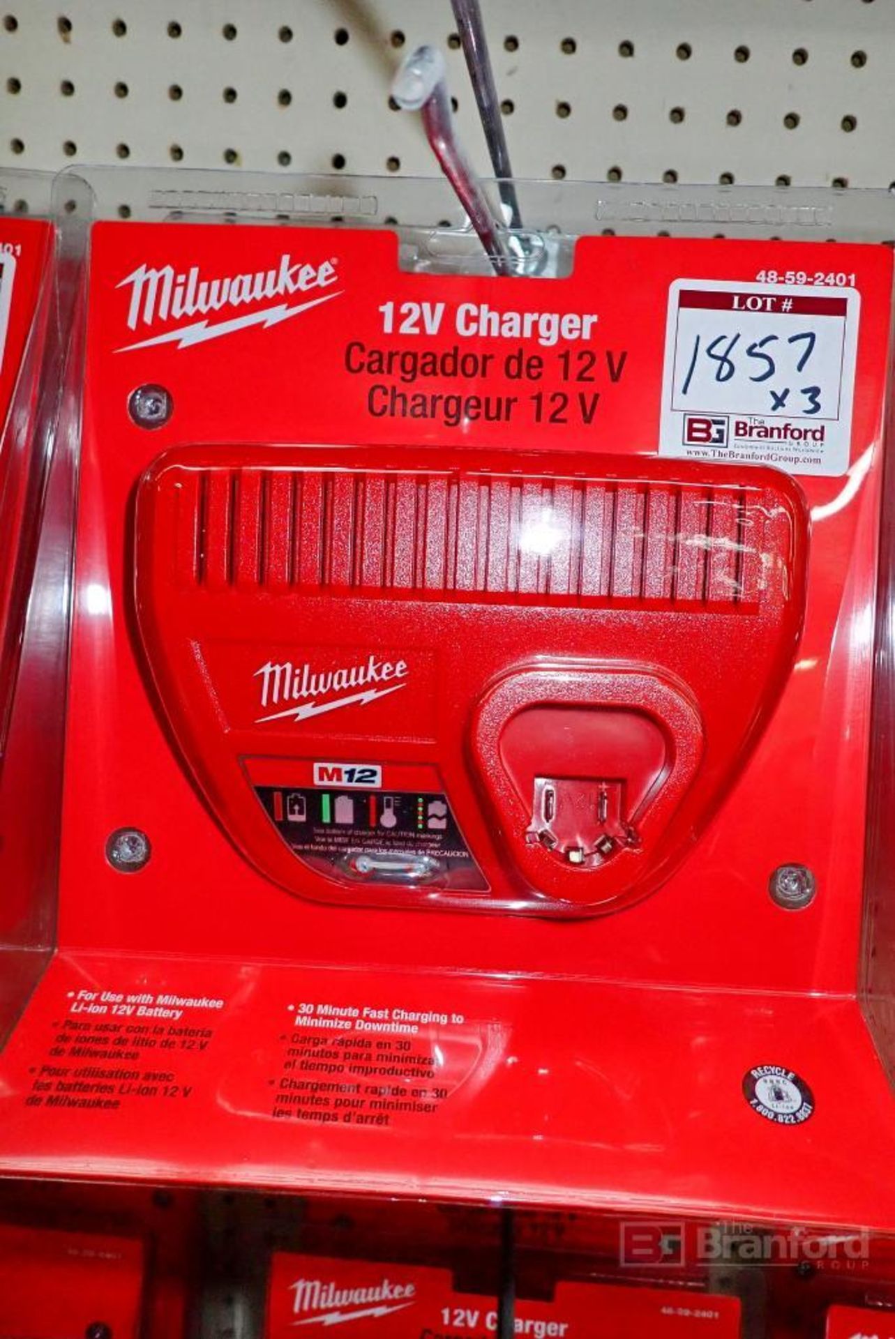 (3) Milwaukee 48-59-2401 M12 12V Li-Ion Battery Chargers - Image 3 of 5