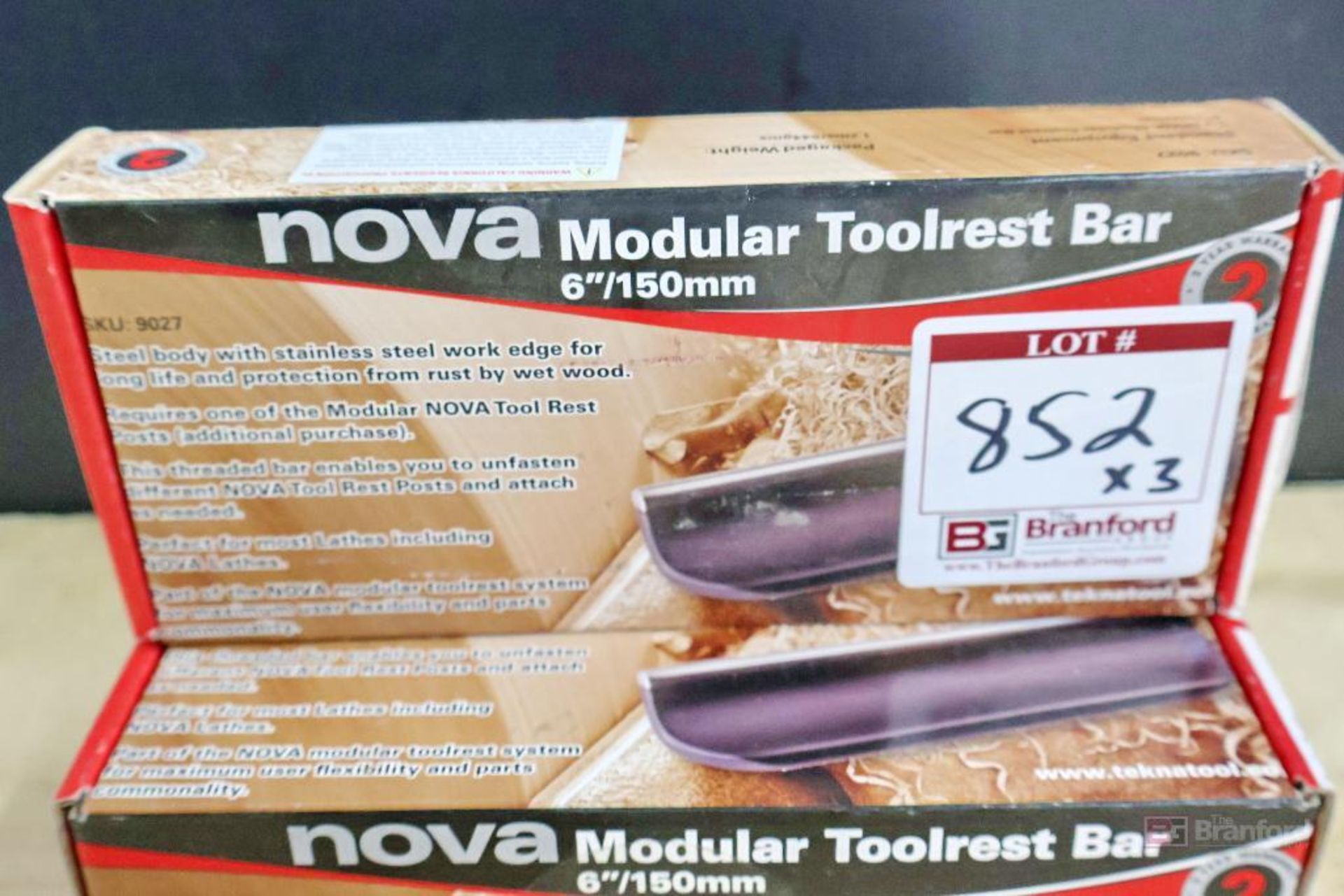 (3) NOVA 9027 Modular Toolrest Bars - Image 2 of 6