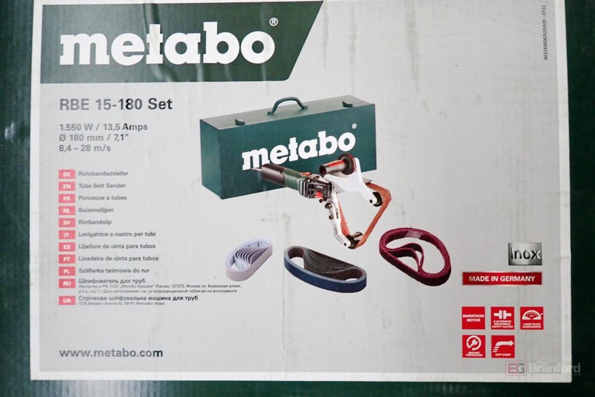 Metabo RBE 15-180 Tube Belt Sander Set