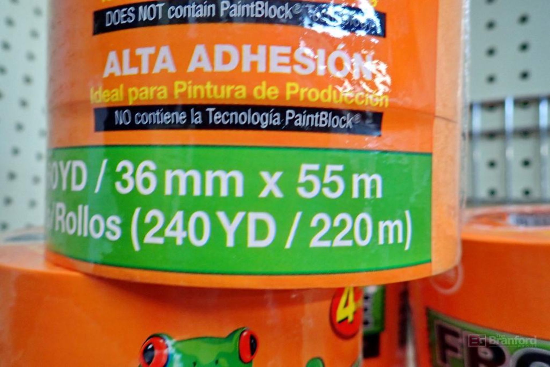 Box Lot of FrogTape Orange Painters Tape & T-Rex Clear Repair Tape - Bild 7 aus 7