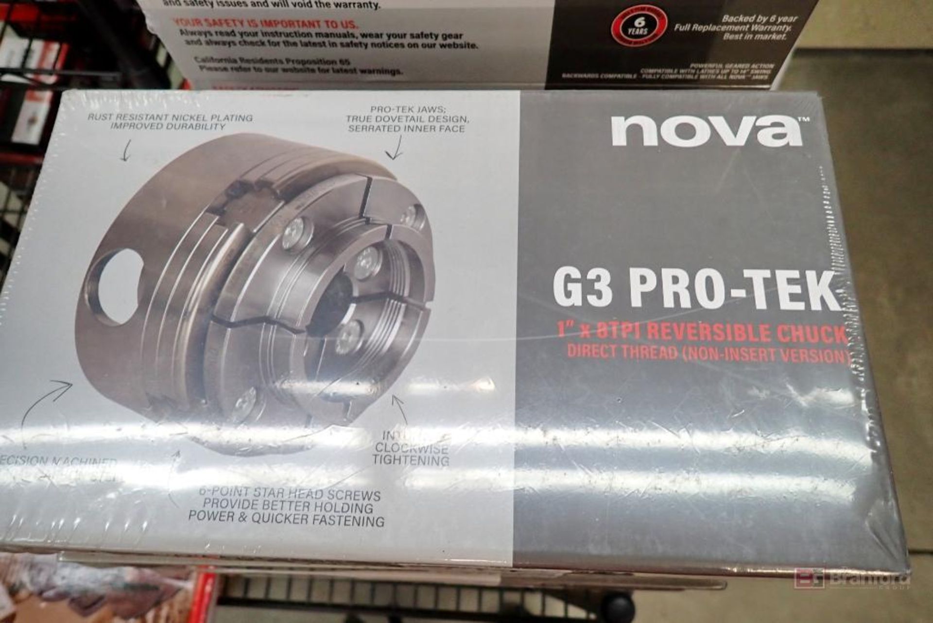 NOVA 48291 G3 Pro-Tek 1" x 8TPI Reversible Chuck