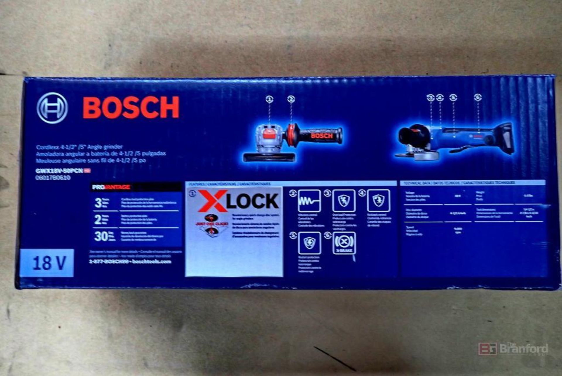 Bosch GWX18V-50PCN Cordless 4-1/2" / 5" Angle Grinder - Image 4 of 6