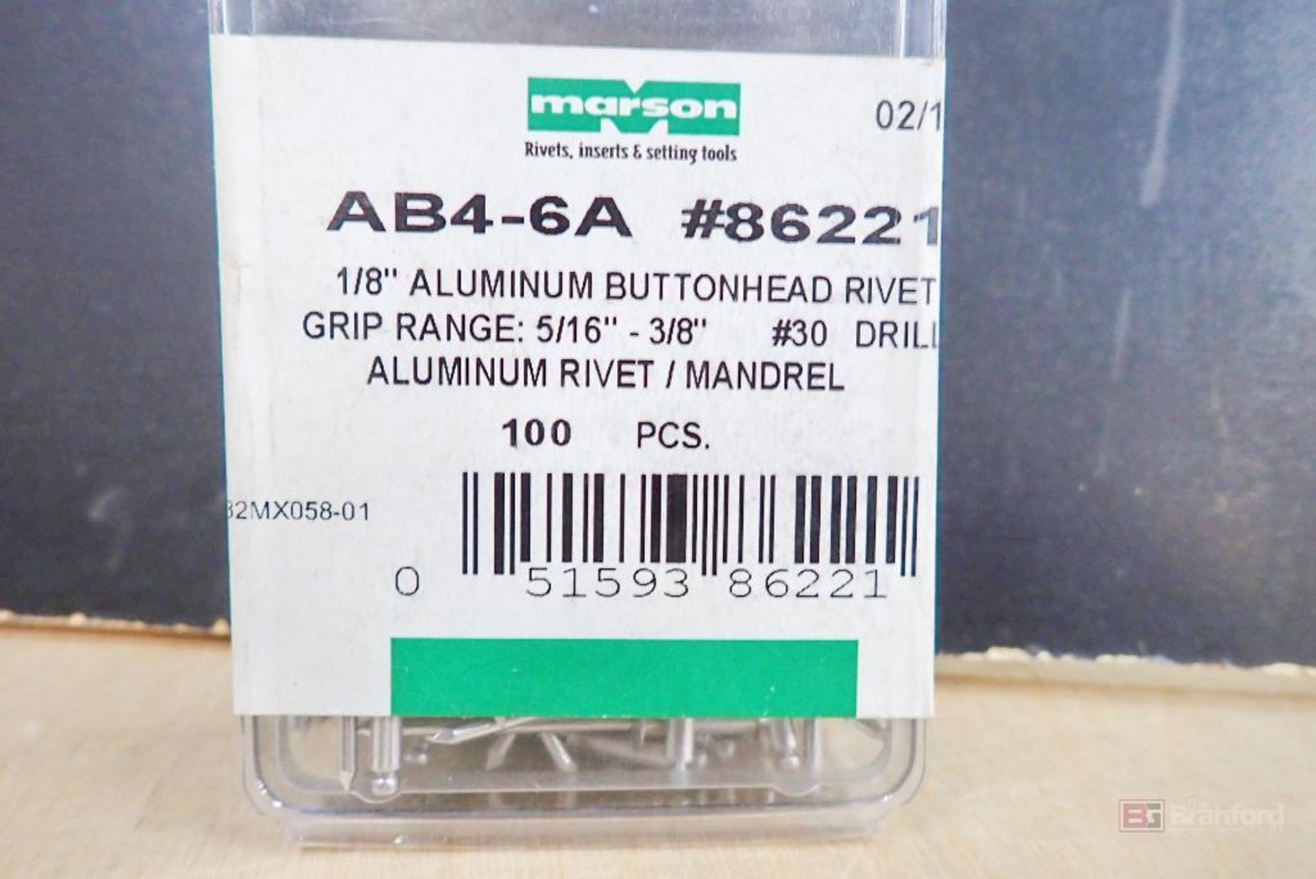 Marson 1/8" Aluminum Buttonhead Rivets - Image 2 of 3