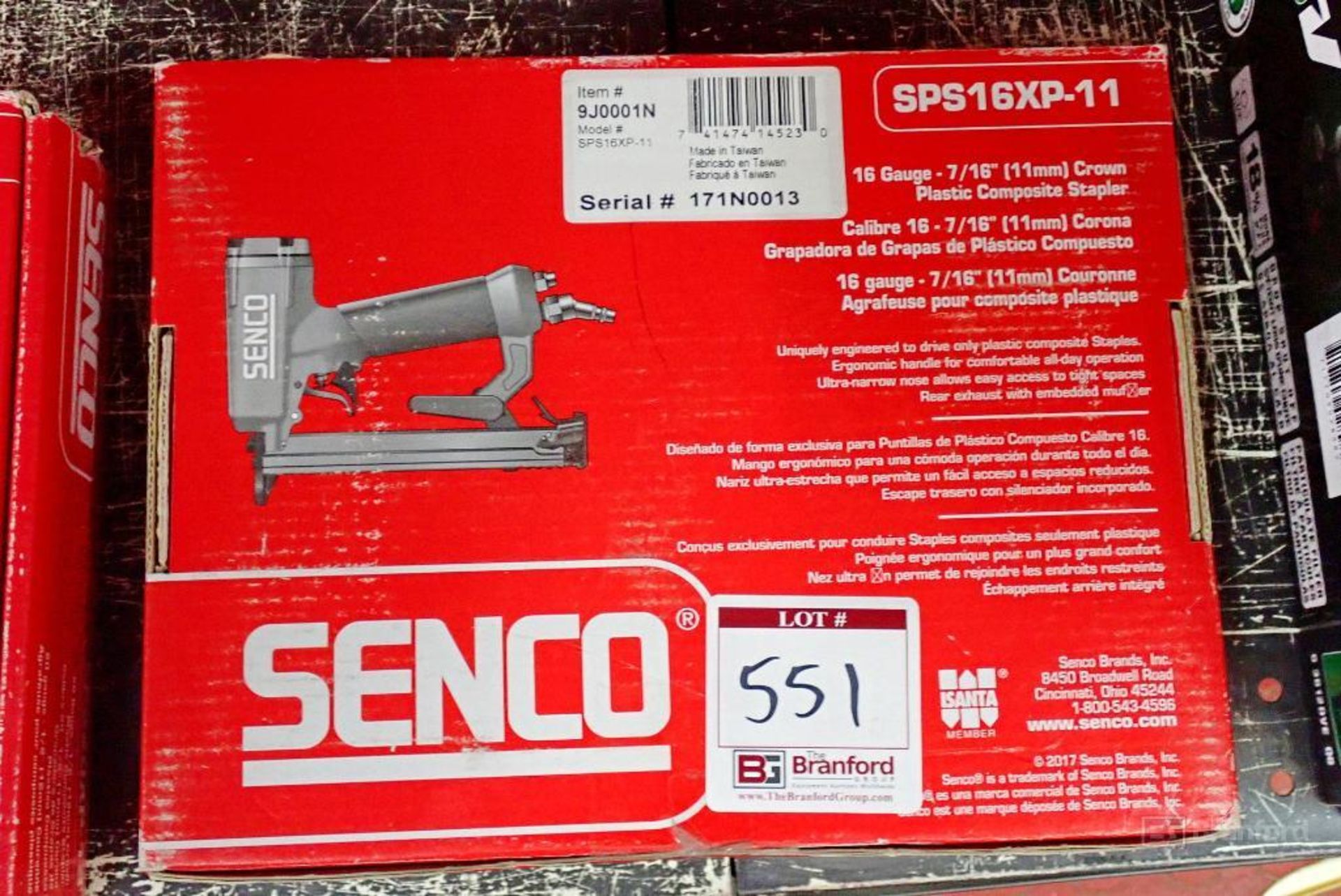 Senco SPS16XP-11 16 Gauge 7/16" (11mm) Crown Plastic Composite Stapler