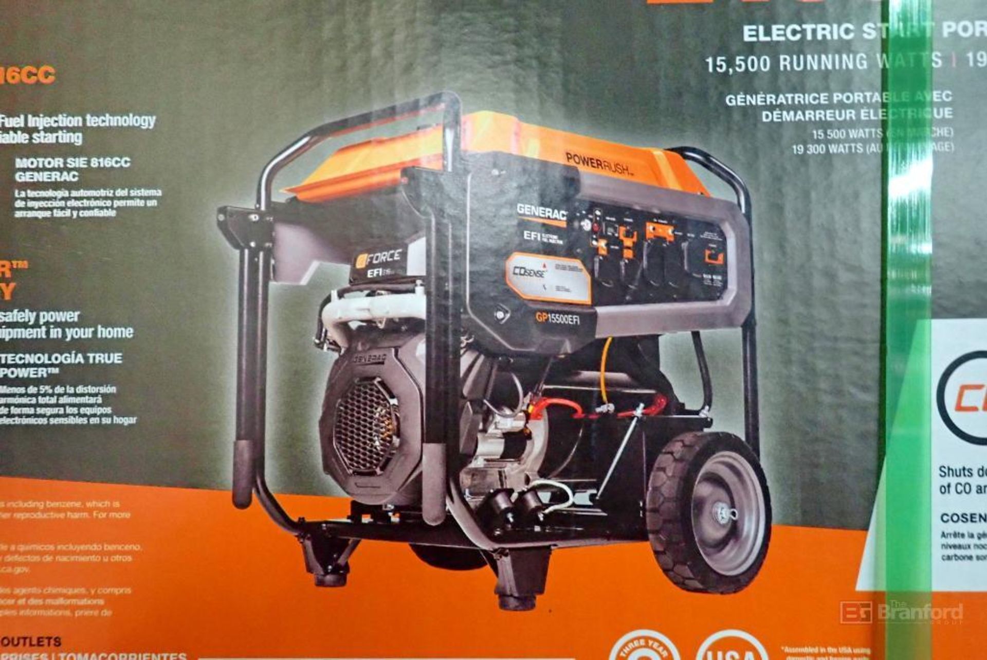 Generac GP15500EFI Gas Powered Generator - Image 2 of 5