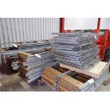 (9) Pallets of Steel & Wood Framed Industrial Shelving Units