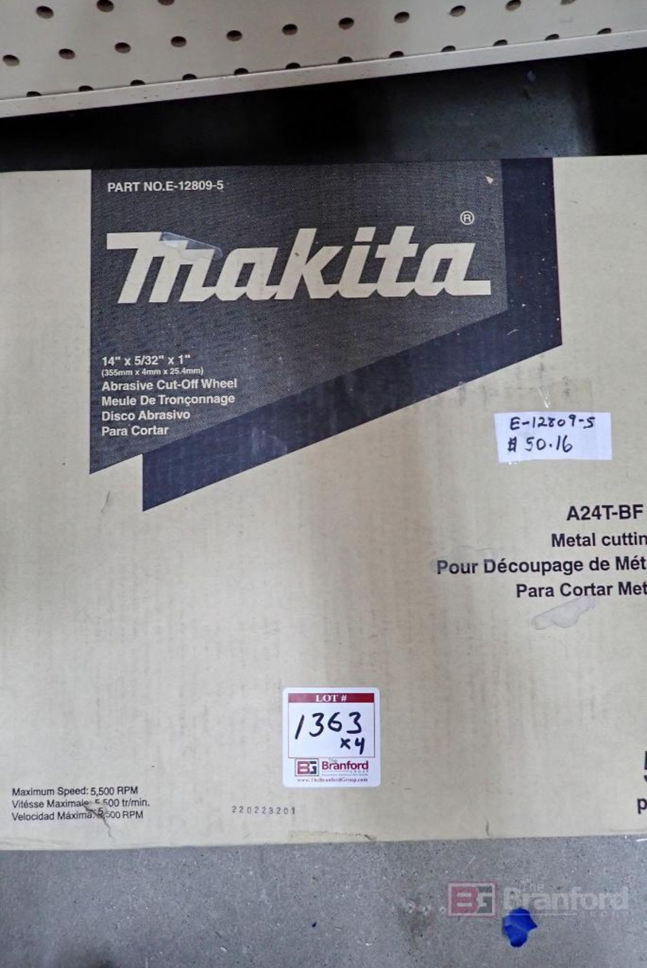 (4) Cases of 5 Pc Per Box (20 Total) Makita A24T-BF Metal Cutting Blades - Image 2 of 3