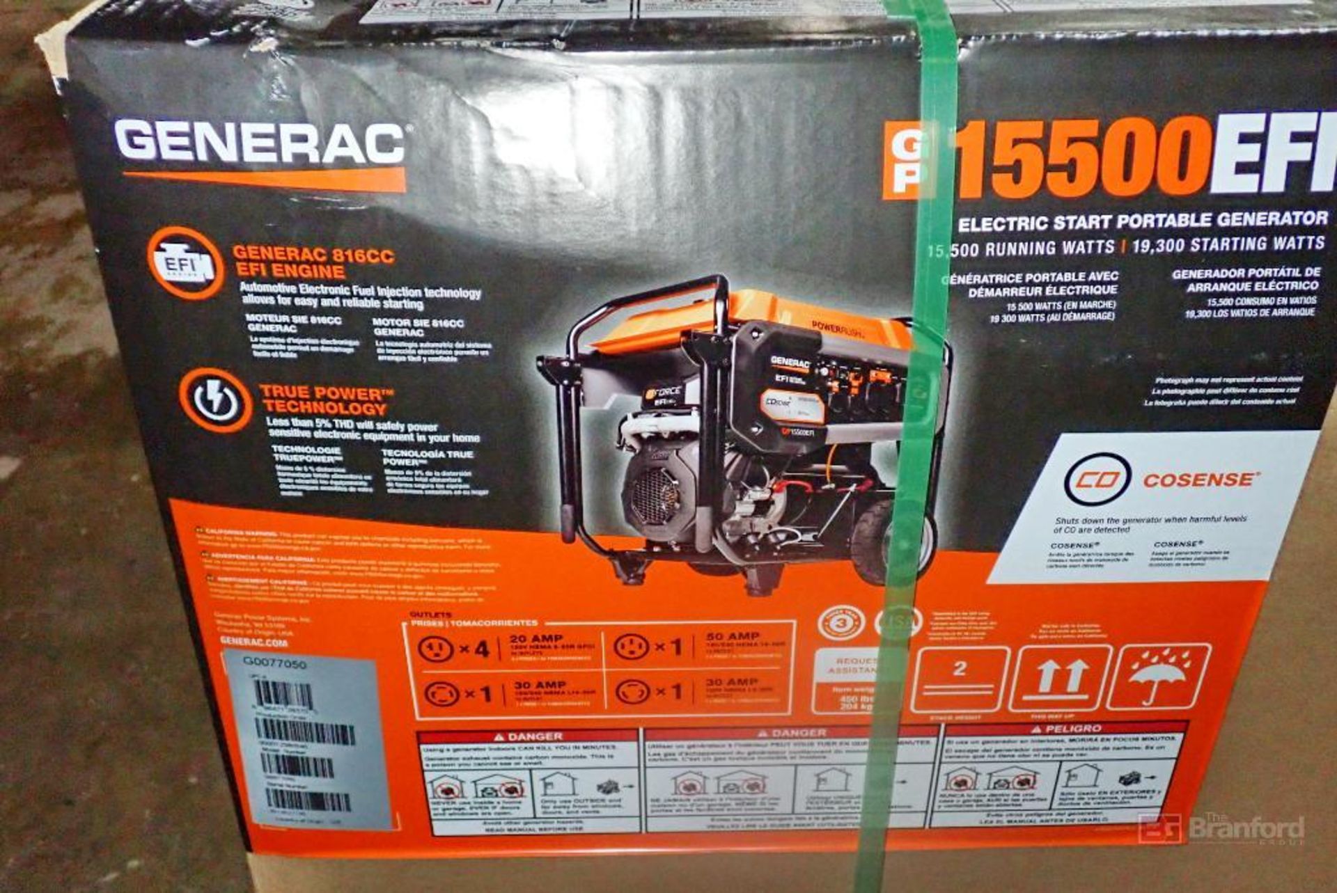 Generac GP15500EFI (G0077050) Electric Start Portable Generator