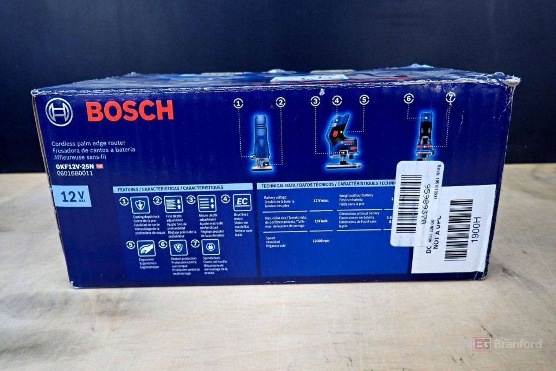 Bosch 12V Max GKF12V-25N Cordless Palm Edge Router - Image 4 of 8