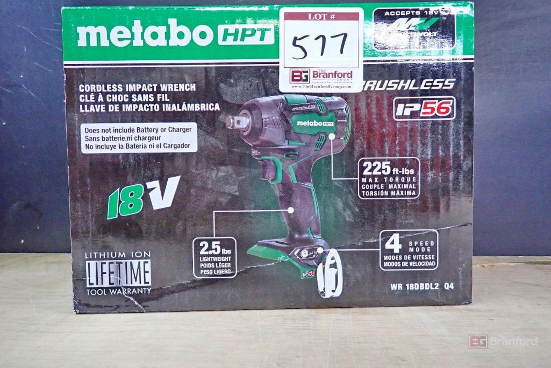 Metabo HPT WR 18DBDL Q4 Brushless Cordless Impact Wrench