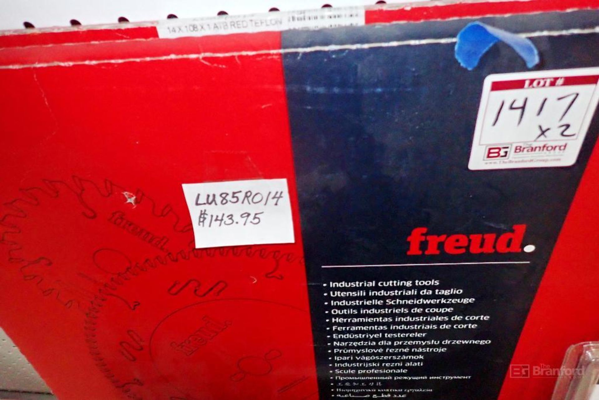 (2) Freud 14" 108T Red Teflow Saw Blades