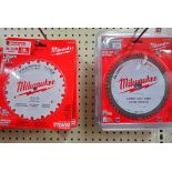 Large Assortment of Milwaukee Track, Framing & Aluminum Saw Blades