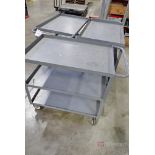 (3) Uline 3-Tier Metal Carts