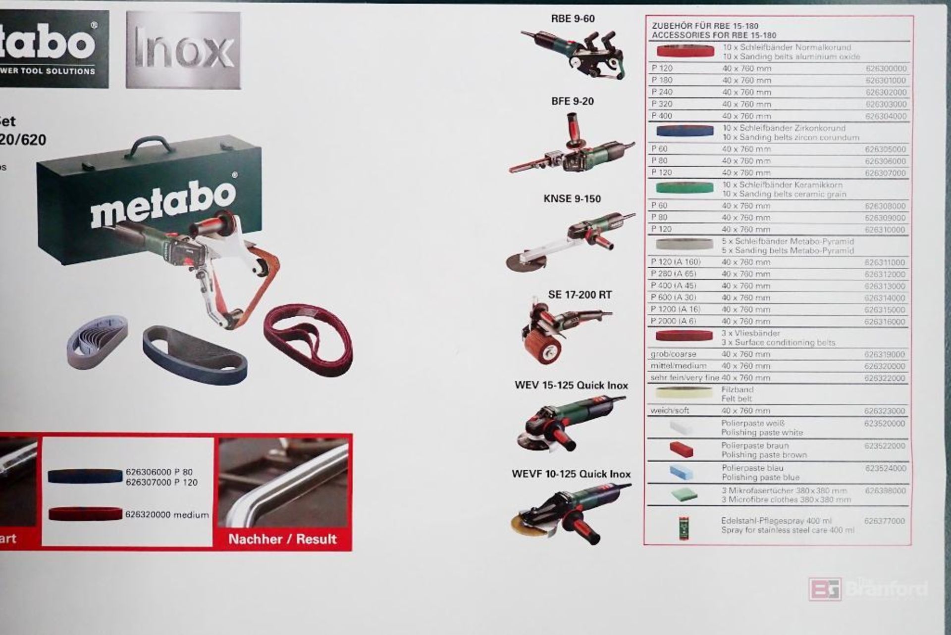 Metabo RBE 15-180 Tube Belt Sander Set - Image 3 of 5