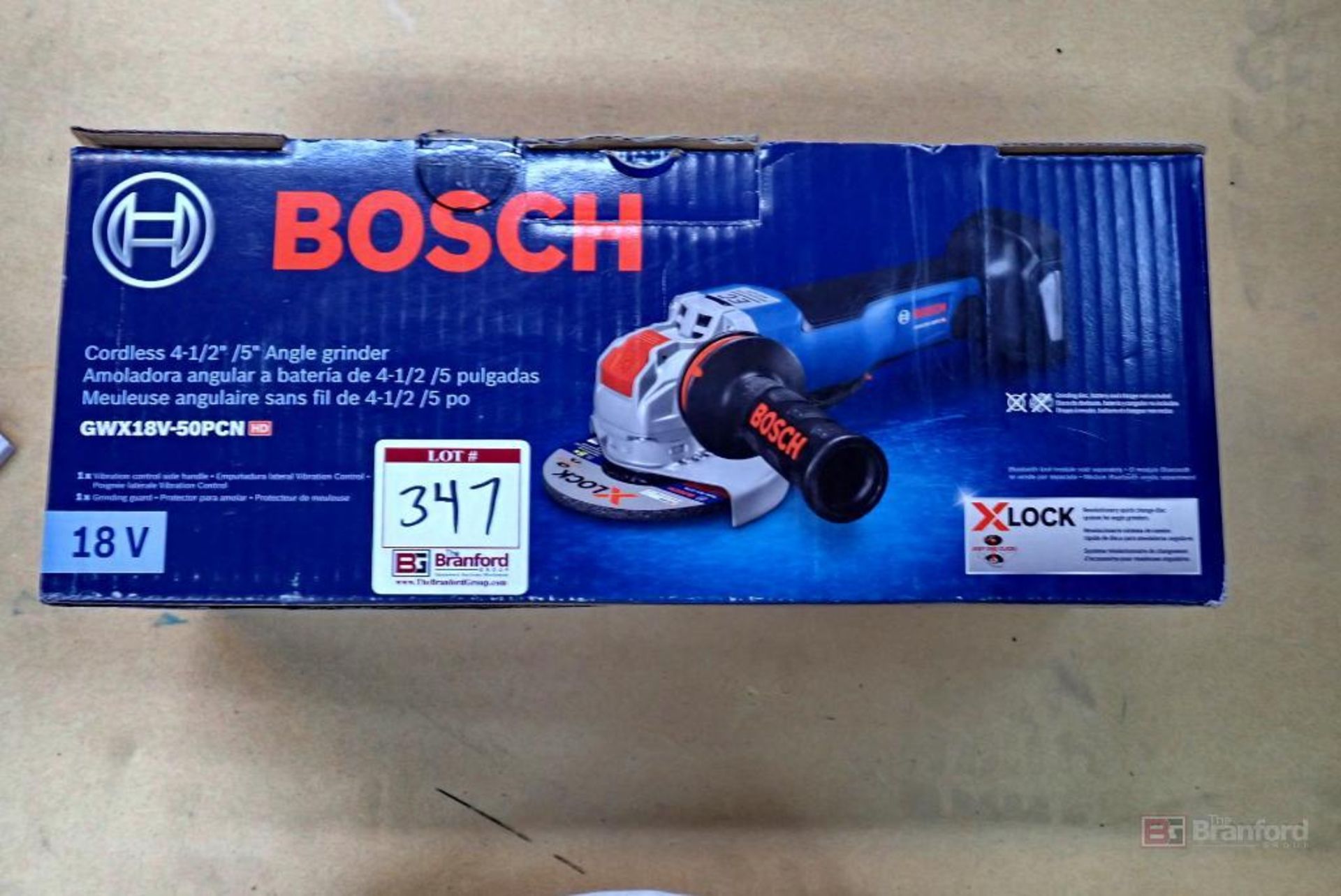 Bosch GWX18V-50PCN Cordless 4-1/2" / 5" Angle Grinder - Image 3 of 6