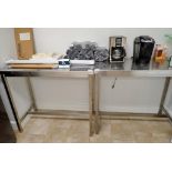 (2) S.S. Tables, Mr Coffee Maker, Keurig