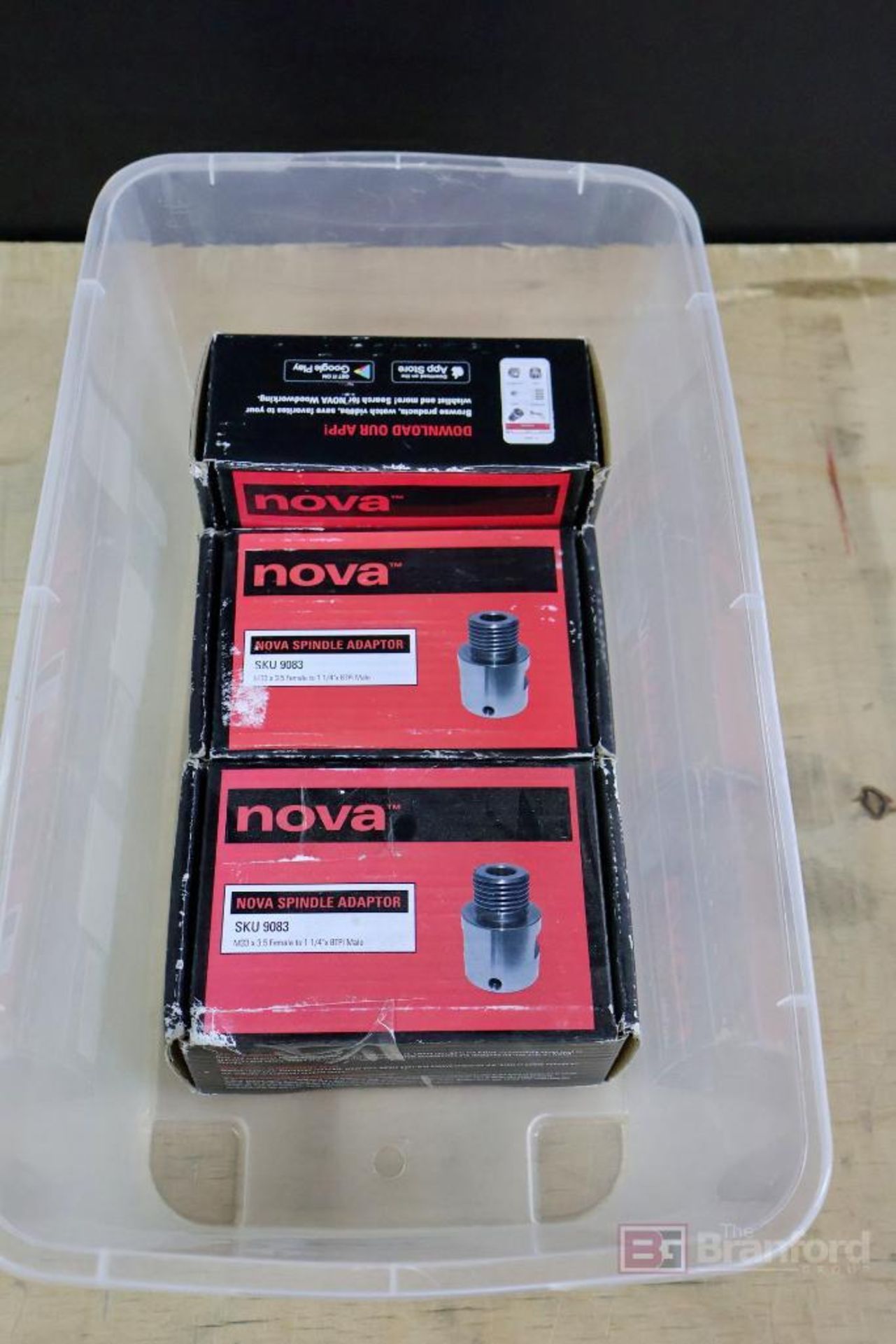 (3) NOVA 9085 Spindle Adapters