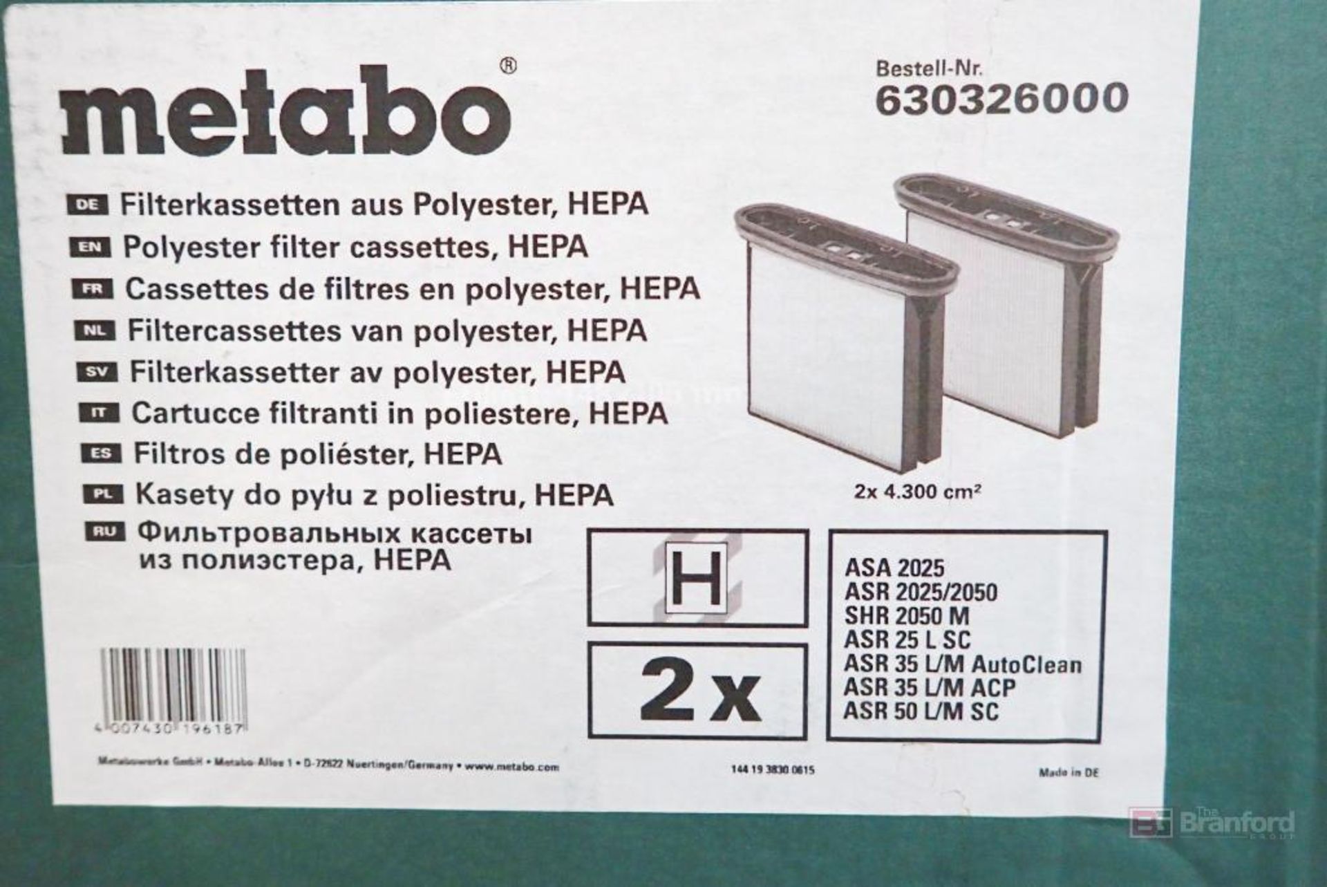 Metabo 630326000 Polyester Filter Cassettes - Image 2 of 3