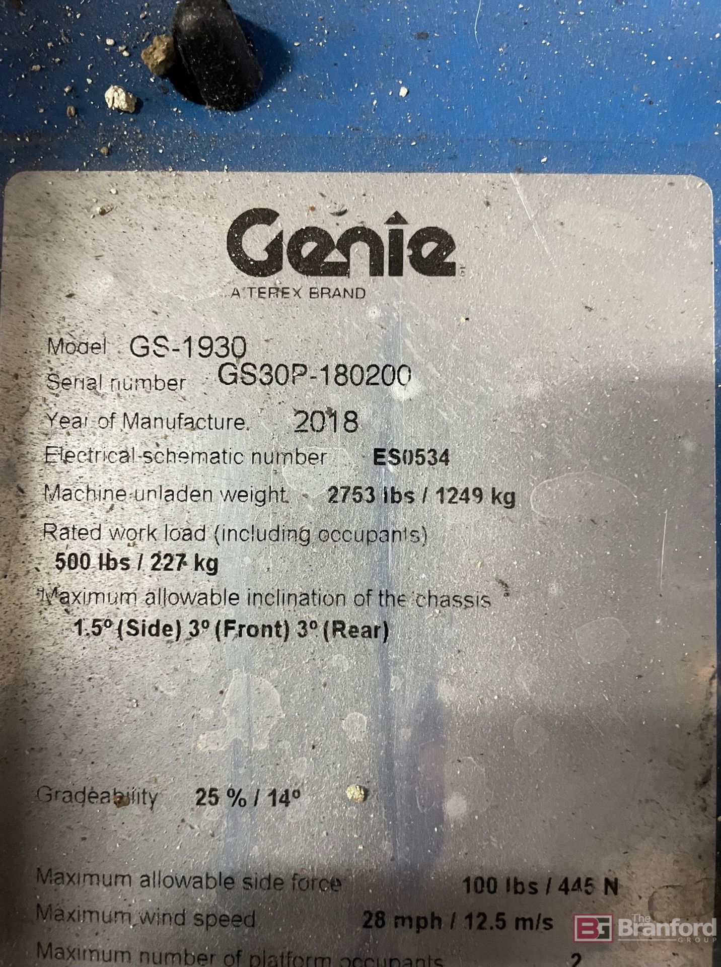 Genie GS-1930 Electric Slab Scissor Lift - Image 11 of 12