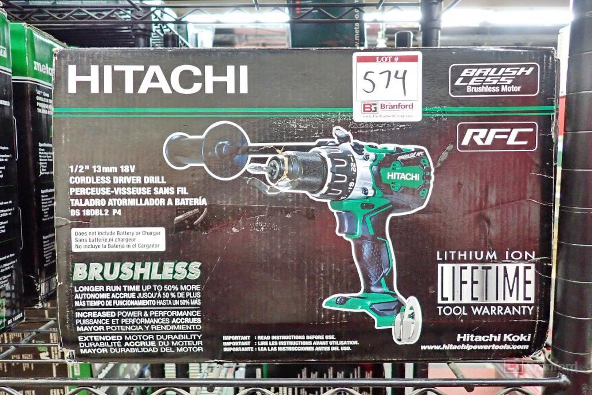 Hitachi DS 18DBL2 P4 1/2" 13mm Cordless Driver Drill - Image 2 of 5