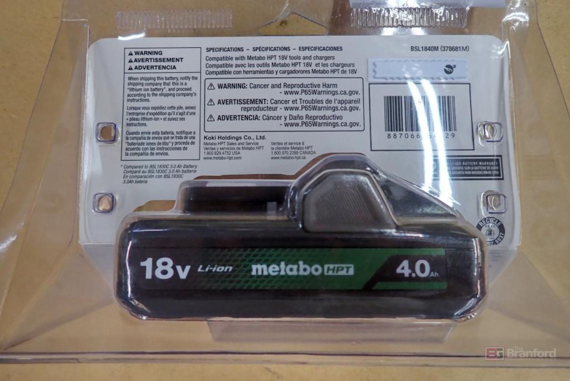 (2) Metabo HPT BSL1840M Li-Ion Batteries - Image 4 of 5
