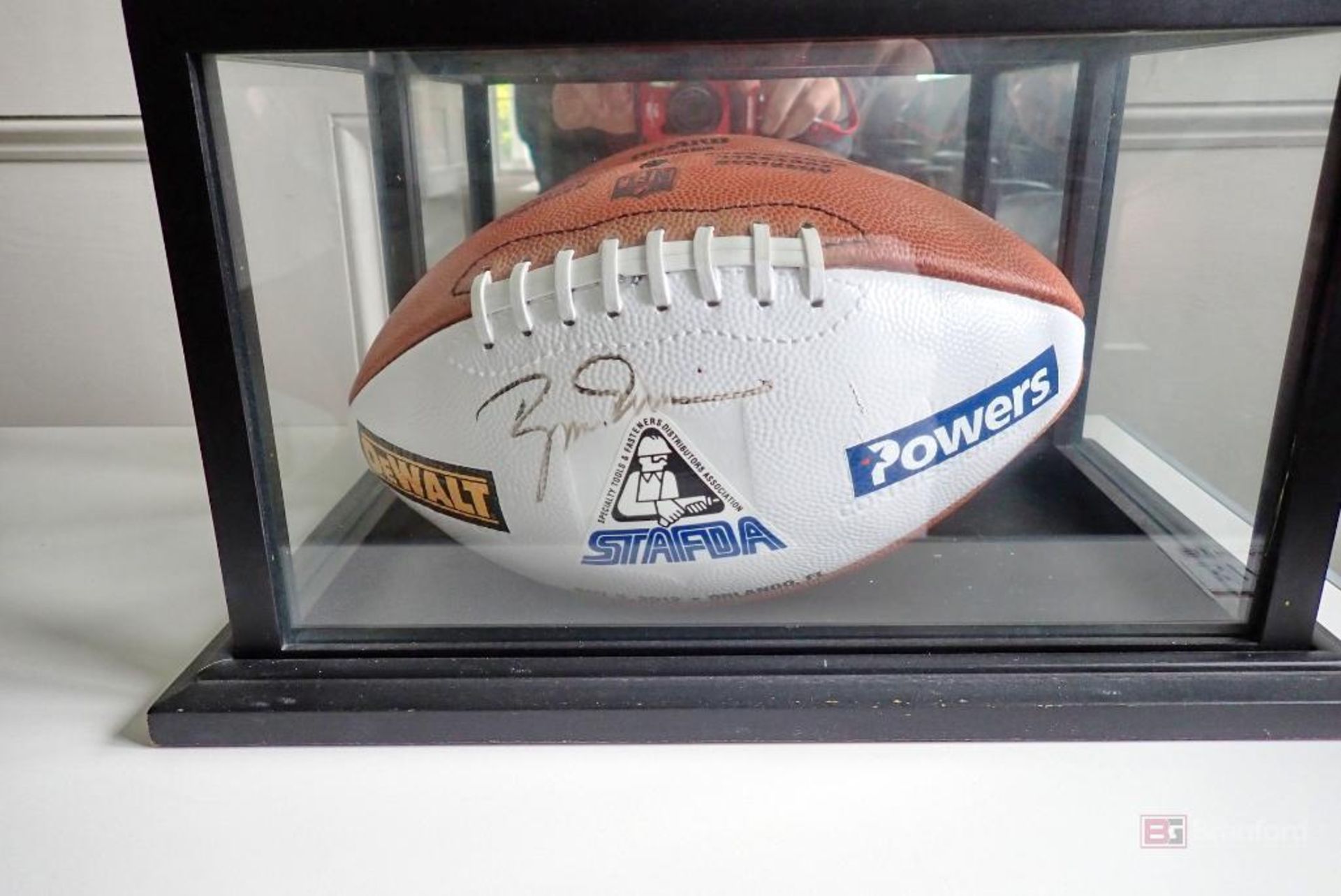 Boomer Esiason Autographed Football w/ Case - Image 2 of 3