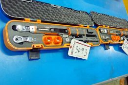 (2) GearWrench 85243 & 85244 Digital Torque Wrenches w/ Accessories