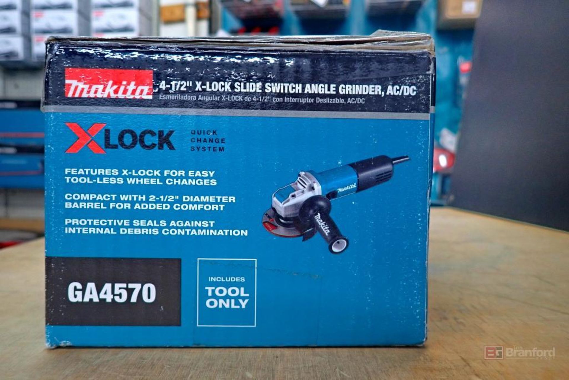 Makita GA4570 4-1/2" X-Lock Slide Switch Angle Grinder - Image 3 of 8