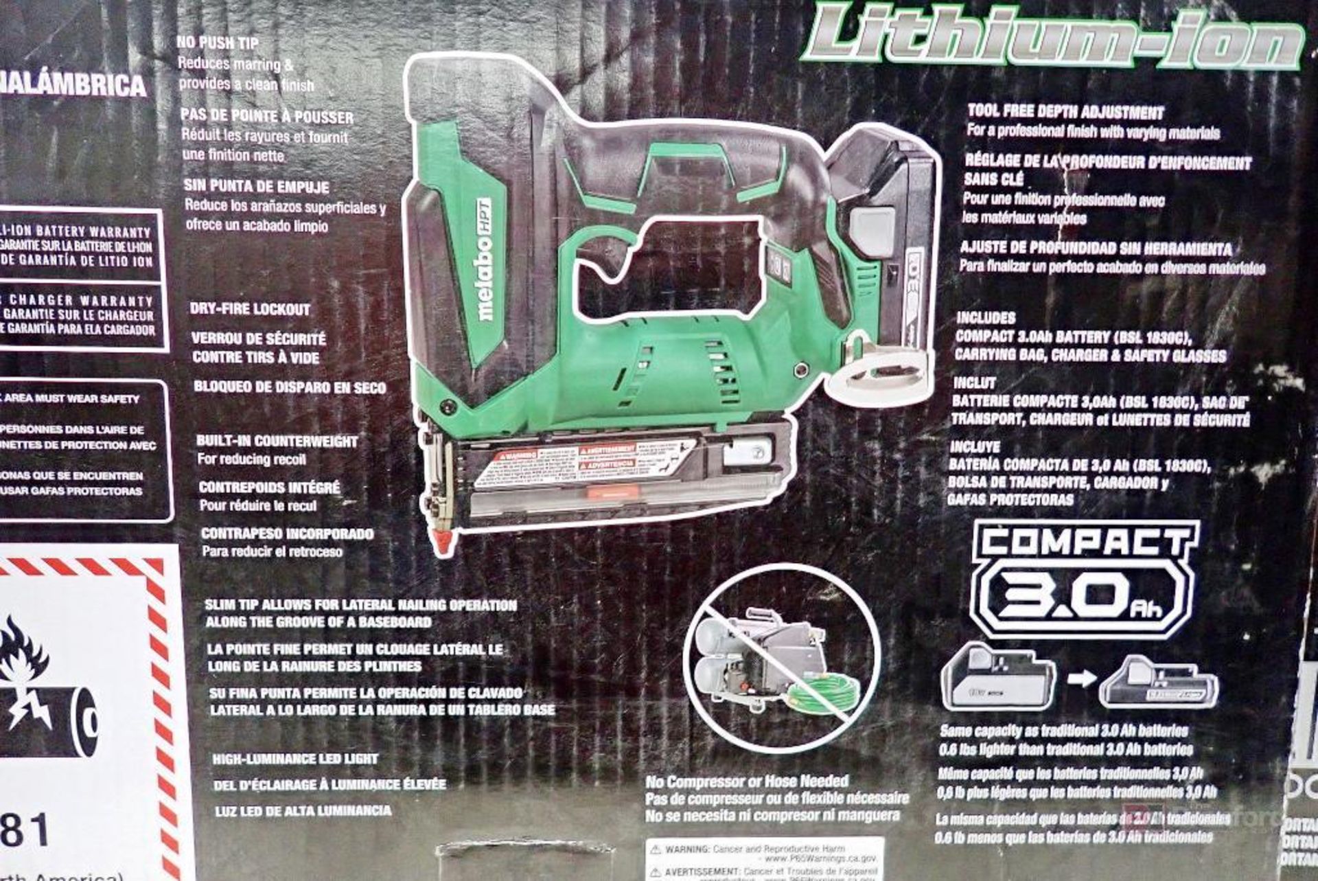 Metabo HPT NP 18DSAL 1-3/8" 35mm 18V Cordless Pin Nailer - Image 3 of 4