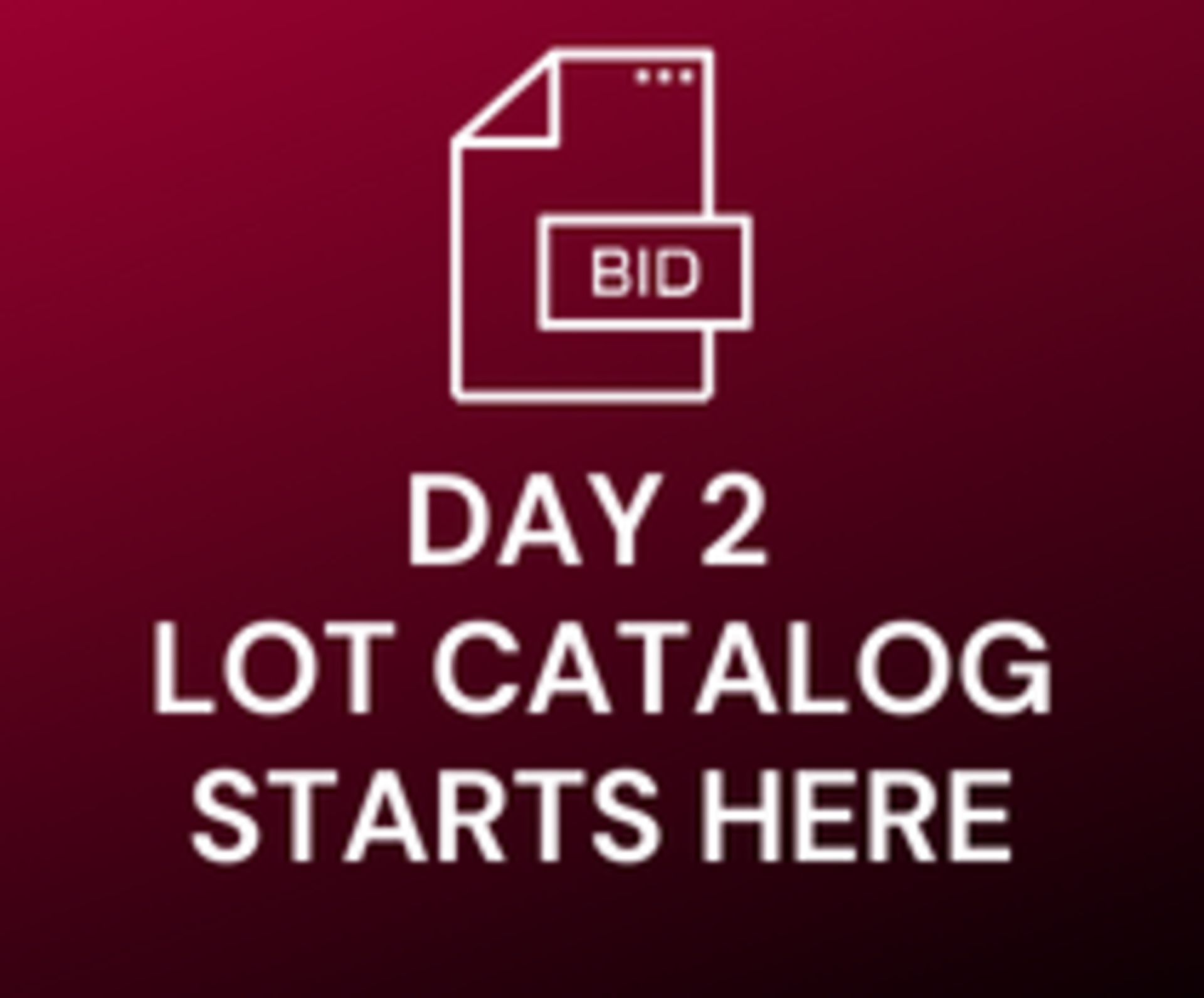 DAY 2 LOT CATALOG STARTS HERE