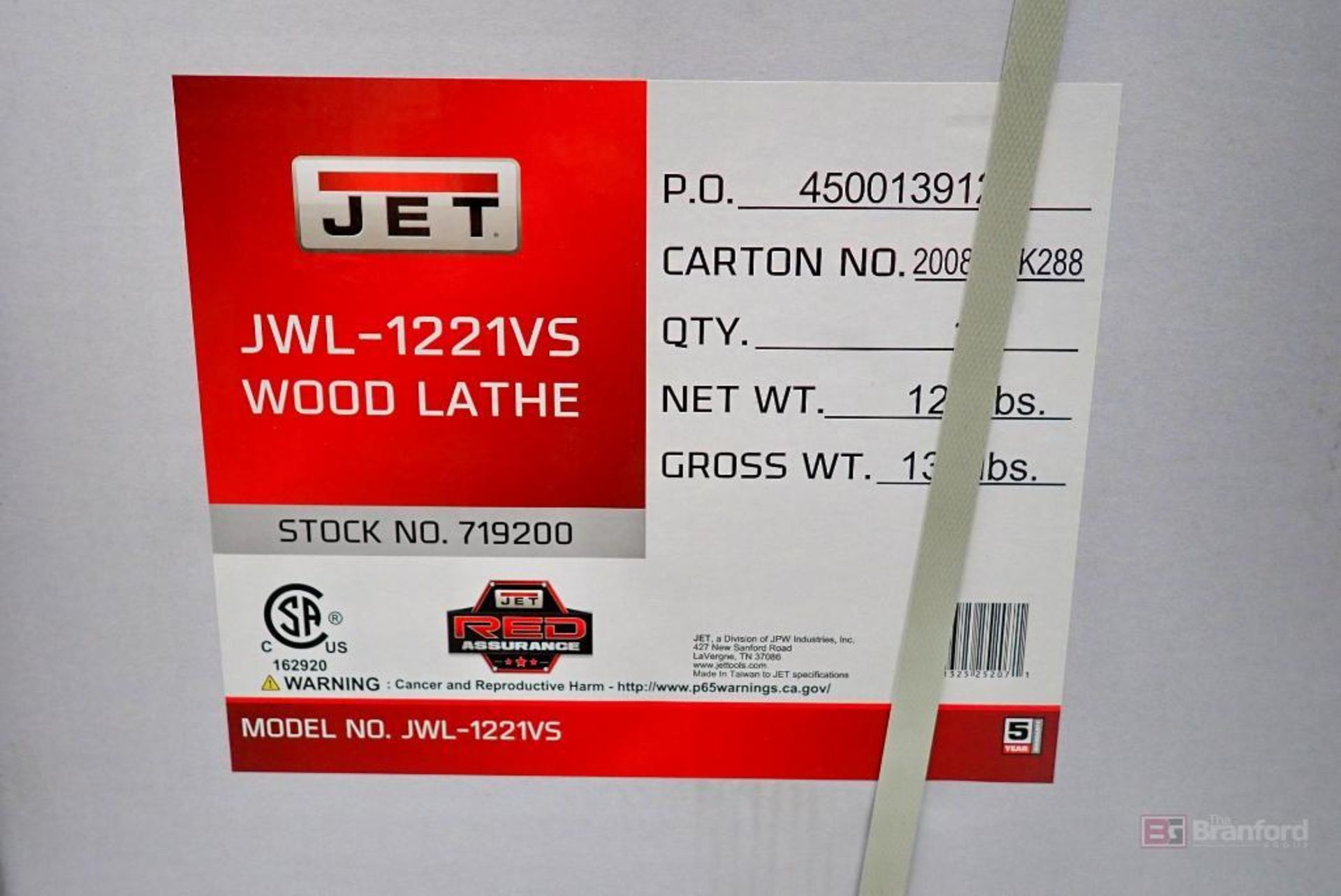 Jet JWL-1221VS Wood Lathe - Image 3 of 6