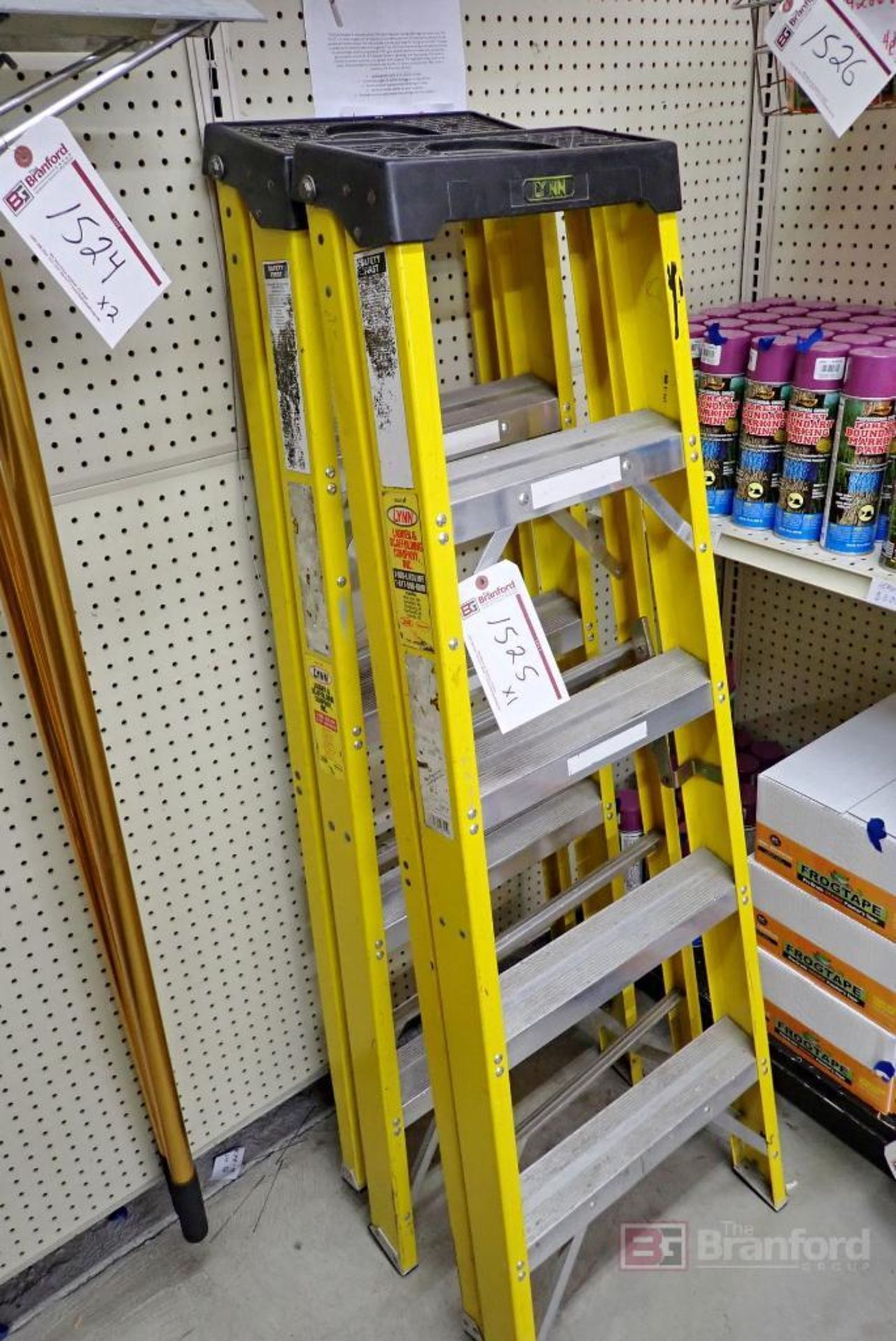 (1) Lynn 5-Step Fiberglass Folding Ladder - Image 2 of 4