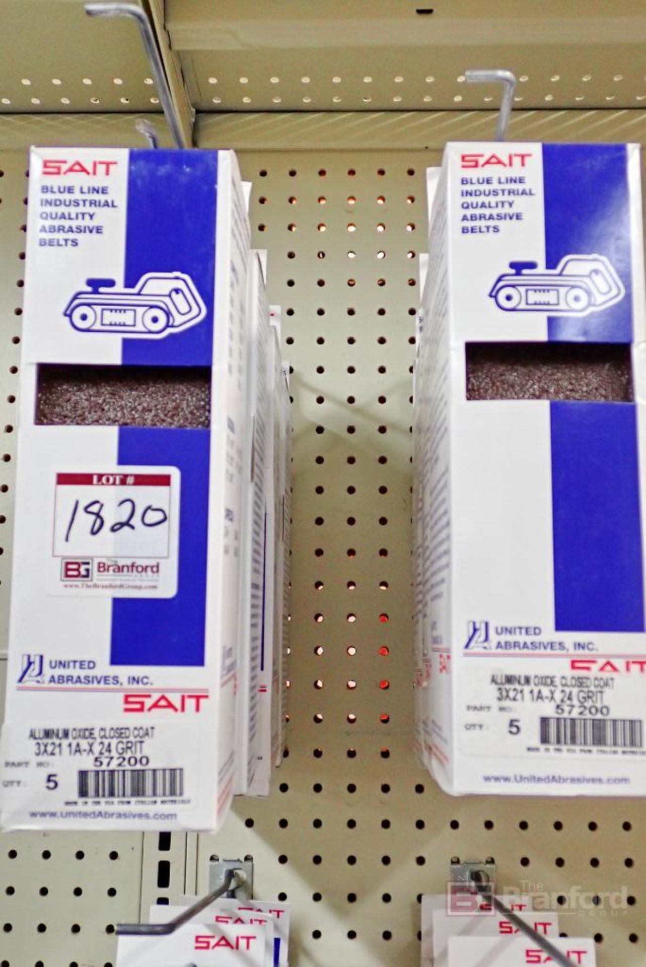 (14) Boxes United Abrasives Aluminum Oxide Closed Coat Blue Line Abrasive Belts - Bild 2 aus 3