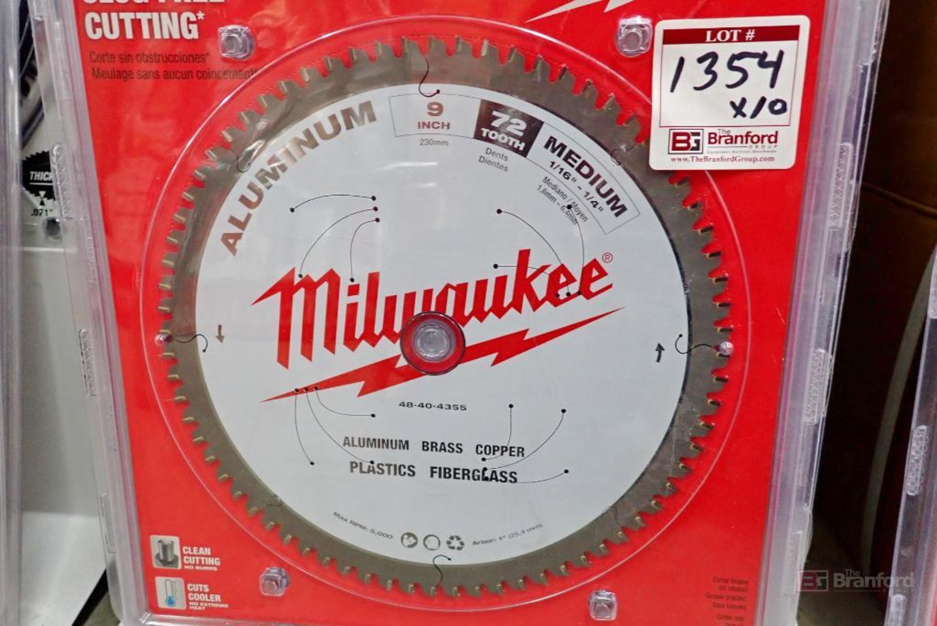 (10) Milwaukee 48-40-4355 9" Aluminum Blades