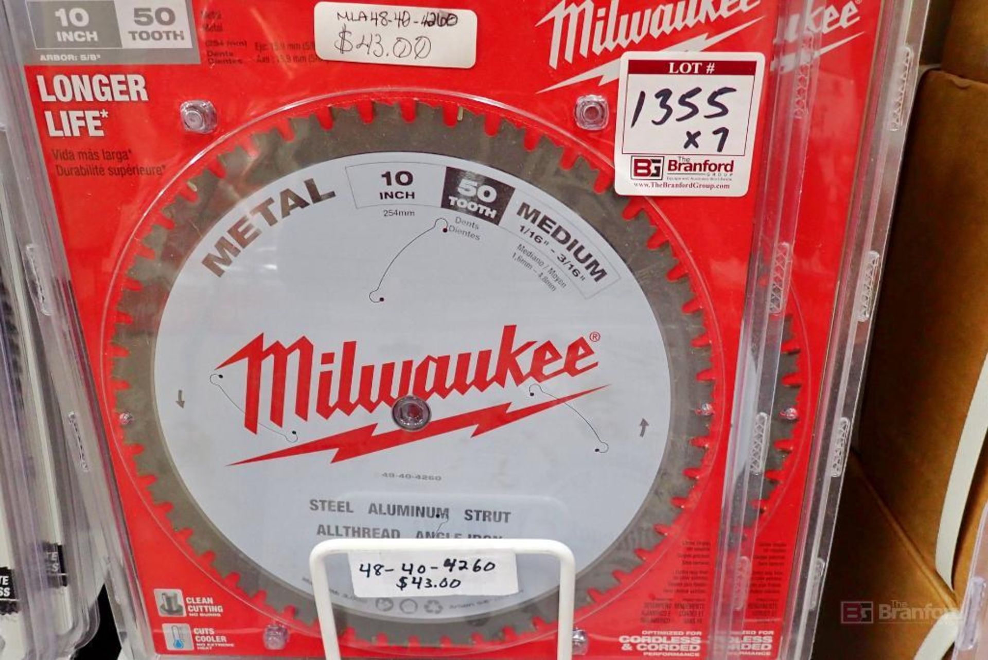 (7) Milwaukee 48-40-4260 10" Metal Saw Blades