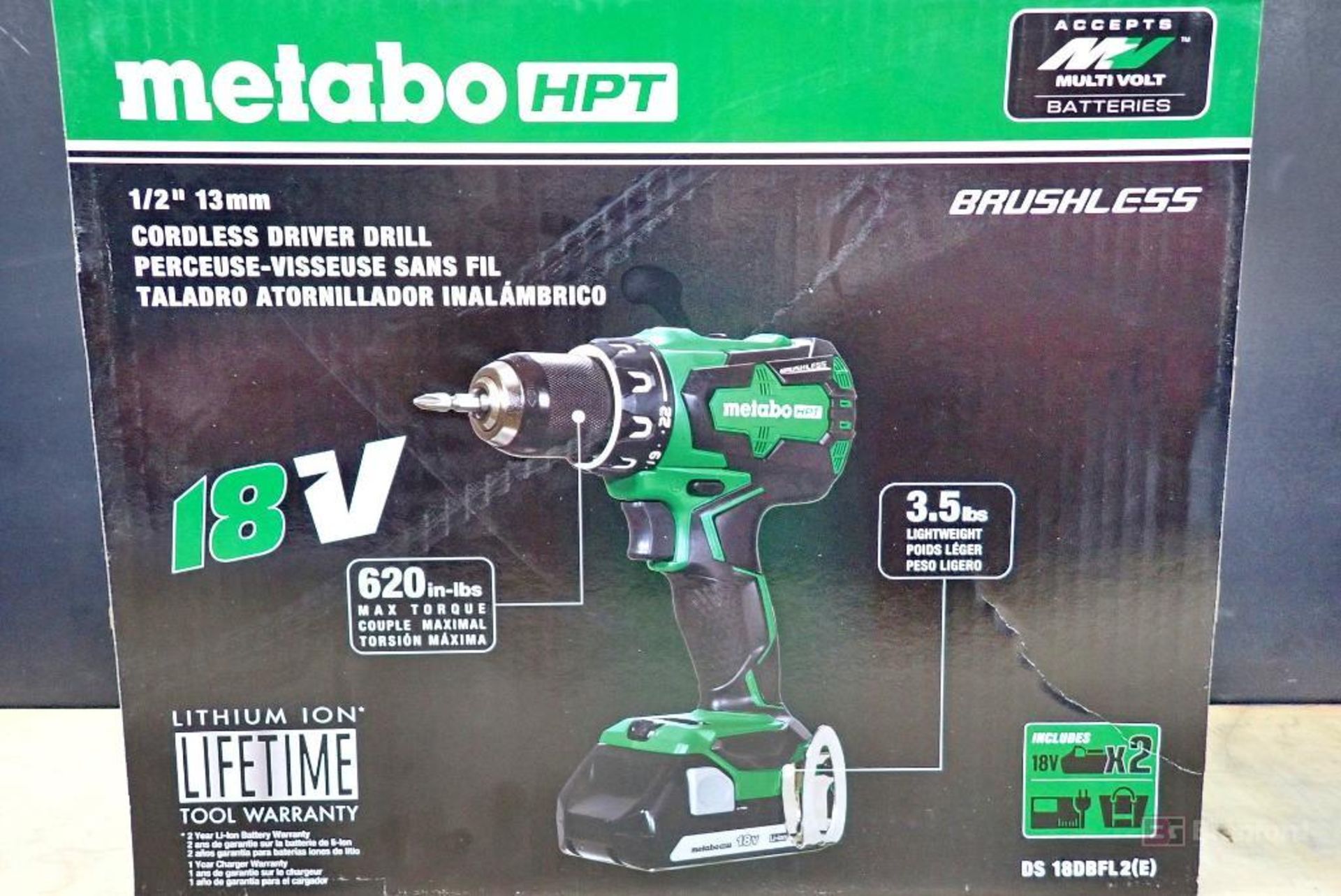 Metabo HPT DS 18DBFL2(E) 1/2" 13mm Cordless Driver Drill - Image 2 of 5