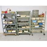 (3) Castered Racks w/ Contents