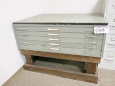 5-Drawer Flat Bottomed Blueprint Storage Cabinet w/ Base