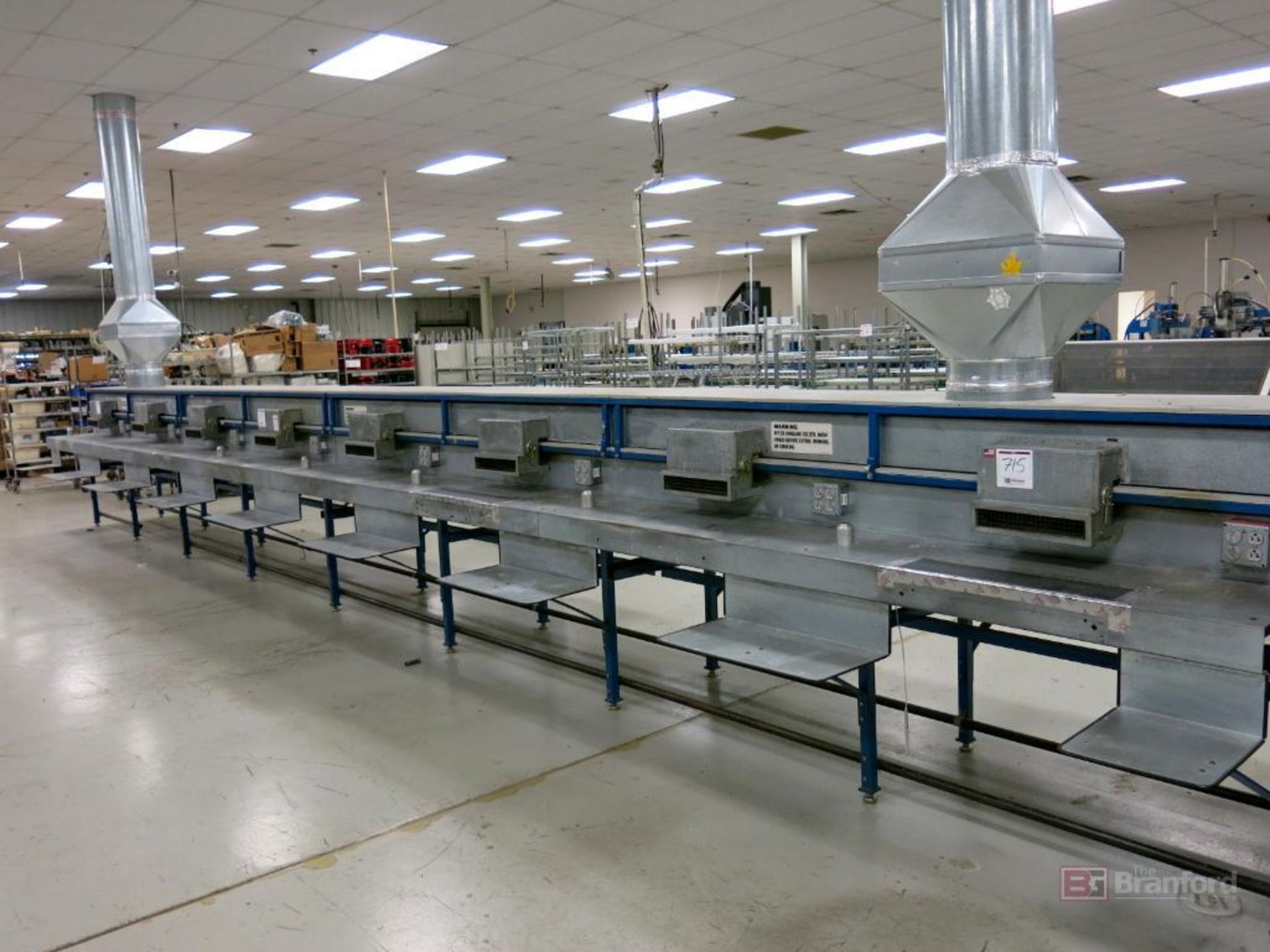Approx. 36' Double Sided 16-Person Solder Workstations w/ Updraft Vents