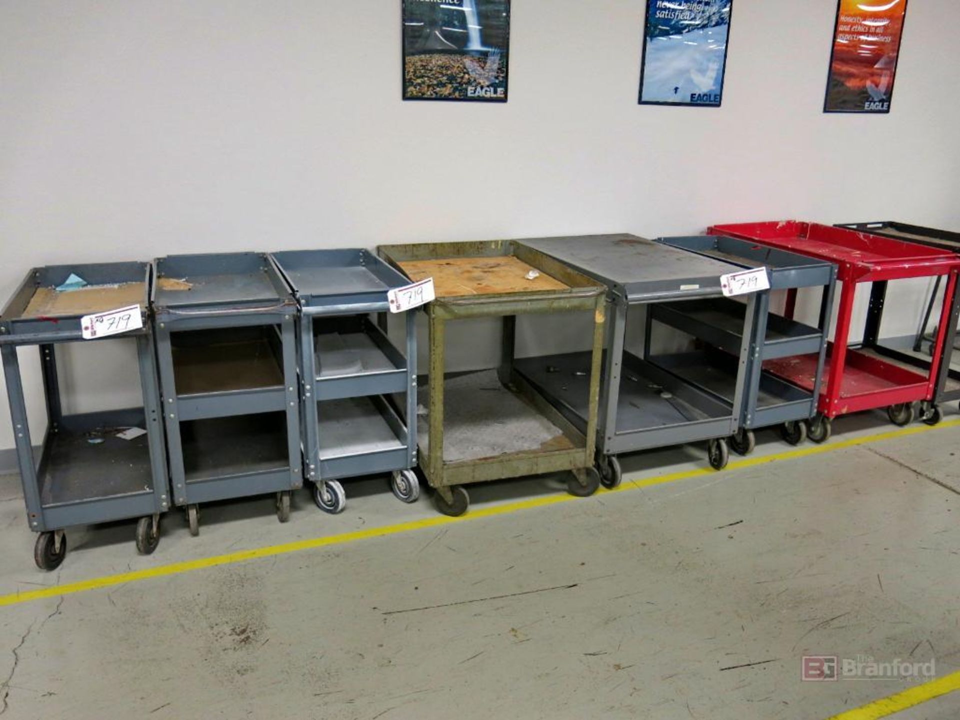 (8) Steel Multi Shelf Carts - Image 2 of 2