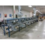 Approx. 36' Double Sided 16-Person Solder Workstations w/ Updraft Vents