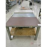 (5) Steel Base & Top Work Benches