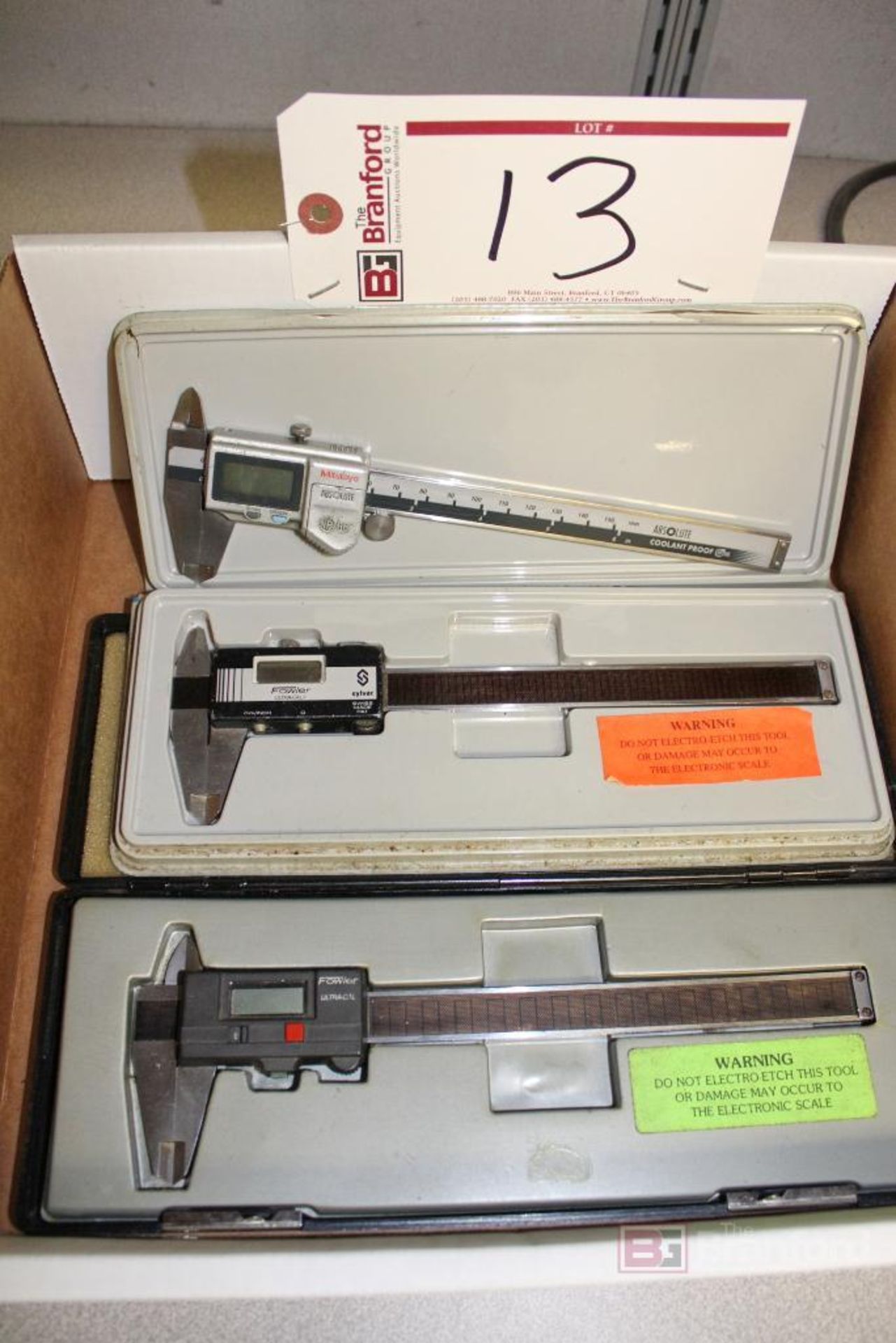 (2) Fowler Digital 6" Calipers, Mitutoyo Absolute Coolant Proof 6" Caliper