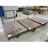 Lot of 60" x 36" Flatbed Heavy Duty Carts
