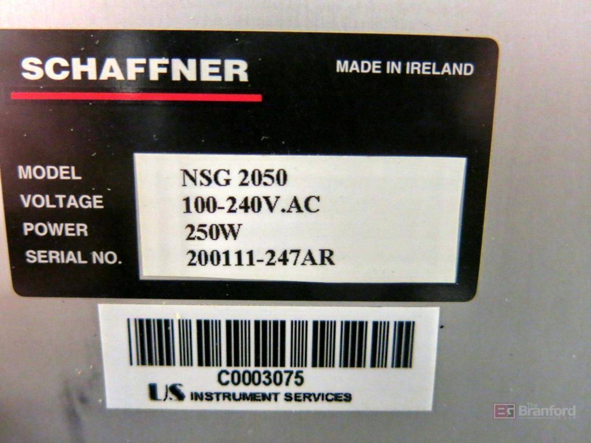 Schaffner Model NSG 2050 System Mainframe Chamfer PNW 2052 Impulse Network - Image 2 of 2