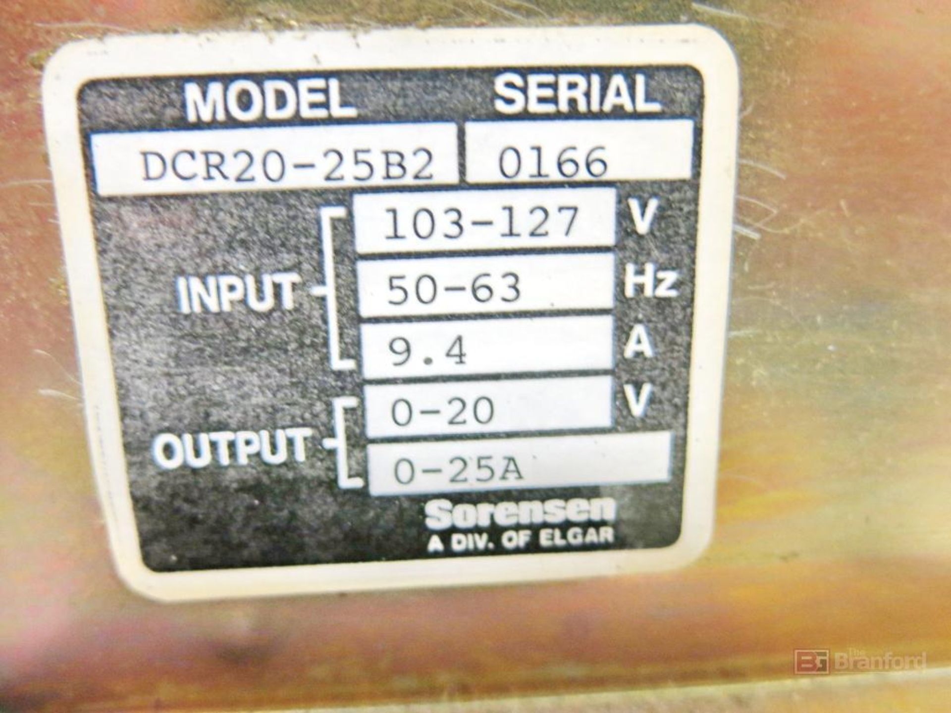 Sorensen Model DR 20-25B Power Supply - Image 2 of 2