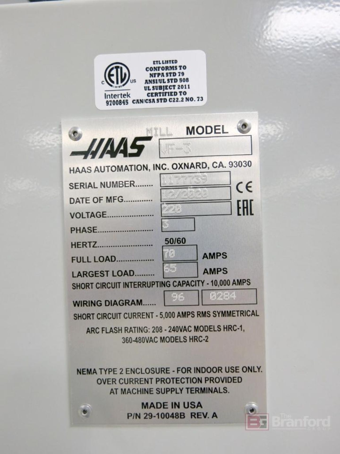 Haas Model VF3 CNC Machining Center - Image 18 of 18