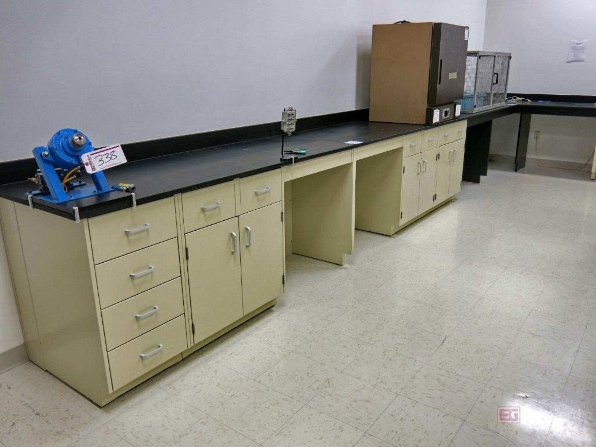 Large Lot of Modular Soapstone Top Laboratory Work Benches